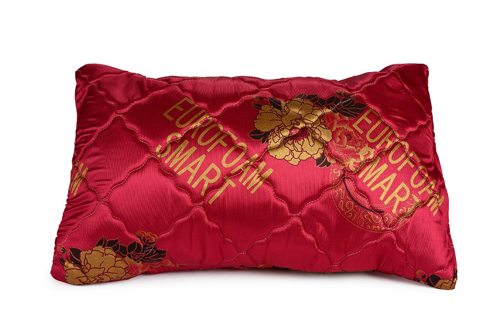 Quilted Pillow maroon 2